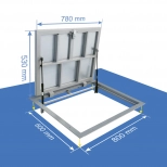 Люк напольный Гарант 60х80П см. РБ.