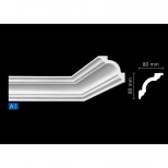 Плинтус потолочный NMC A1. 80х80мм. Длина 2м. РФ.