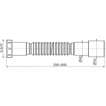 Гибкое соединение 6/4×40/50 Alcaplast A770. Чехия.