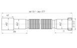 Гибкая труба 1 1/2"х40/50 удлиненная. Ани Пласт K116. РФ.