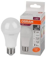 Светодиодная лампа OSRAM 12Вт Е27 4000К. Нейтральный белый свет. РФ.