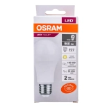 Светодиодная лампа OSRAM 12Вт Е27 3000К. Теплый белый свет. РФ.