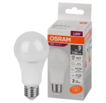 Светодиодная лампа OSRAM 15Вт Е27 3000К. Теплый белый свет. РФ.