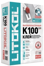 Клей для плитки Litokol HYPERFLEX K100. РФ. 20 кг.