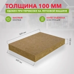 Минеральная вата Rockwool Лайт Баттс Скандик 100 мм. В пачке 2,88 м.кв. РФ.