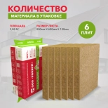 Минеральная вата Rockwool Лайт Баттс Скандик 100 мм. В пачке 2,88 м.кв. РФ.