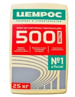 Цемент ЦЕМРОС М500 Д0 ЦЕМ I 42,5 Н. 25 кг. РФ.