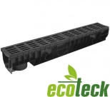 Лоток водоотводный 1000х153х145 с пластиковой решеткой. Ecoteck. РБ.