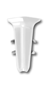 Угол внутренний для плинтуса Идеал Деконика 55 мм. 001-G Белый глянцевый. РФ.