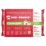 Минеральная вата Rockwool Лайт Баттс Скандик 50 мм. В пачке 5,76 м.кв. РФ.