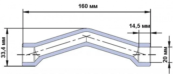 Обвод раструбный PN 20 мм. Чехия.