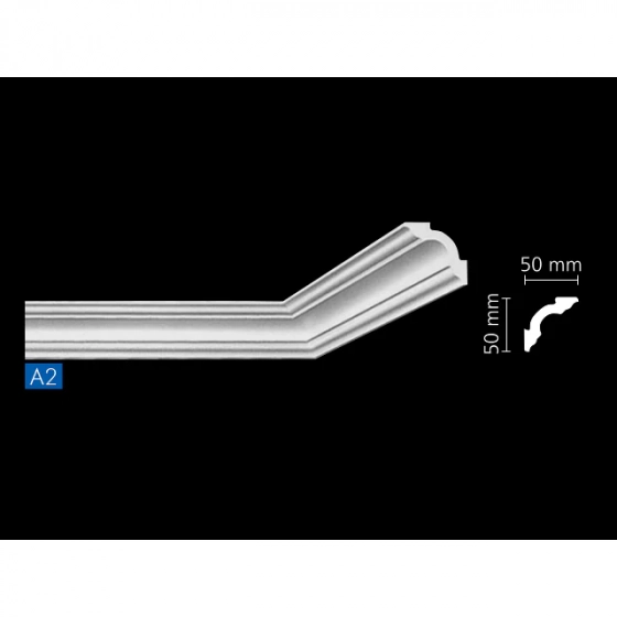 Плинтус потолочный NMC A2. 50х50мм. Длина 2м. РФ.