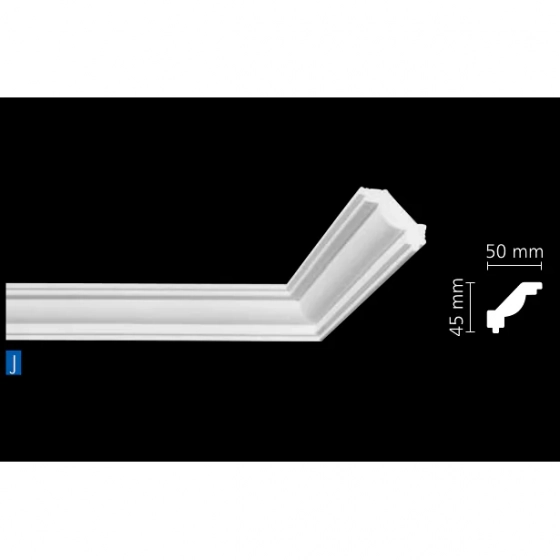 Плинтус потолочный NMC J. 45х50мм. Длина 2м. РФ.