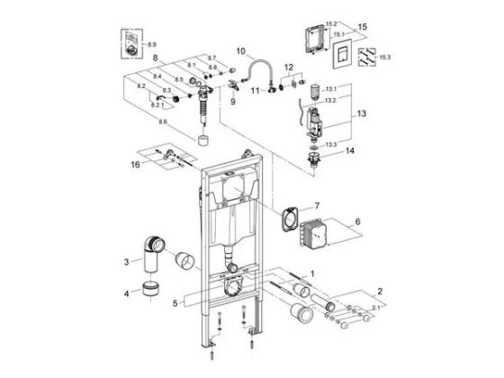 Инсталляция для унитаза GROHE Rapid SL. 38772001. Германия.