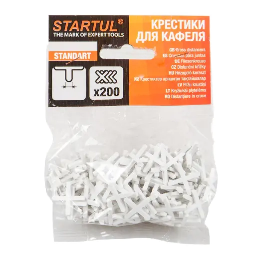 Крестики для плитки Startul 1,5 мм. ST4302-15. Пачка 200 шт. РФ.