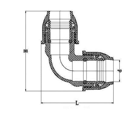 Отвод Unio PRO AQUA 25 мм. 81025025000X000. РФ.