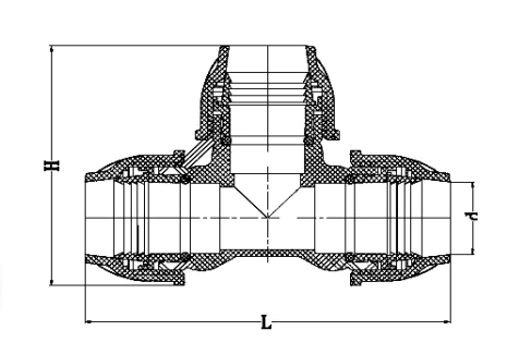 Тройник Unio PRO AQUA 32 мм. 76032032032X000. РФ.