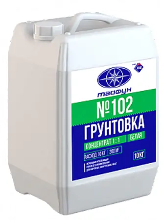 Грунтовка-концентрат 1:1. Укрепляющая. Тайфун Мастер №102. 10 кг. РБ.