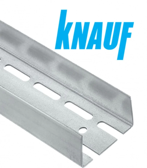 Профиль для ГКЛ Knauf UA 100x40, усиленный. Длина 3м. Толщина 2 мм. РФ.