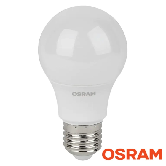 Светодиодная лампа OSRAM 12Вт Е27 3000К. Теплый белый свет. РФ.