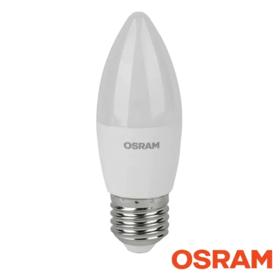 Лампа светодиодная Свеча OSRAM 10Вт Е27 4000К. Нейтр. белый свет. РФ.