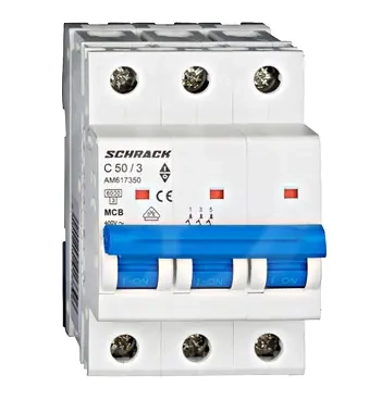 Автоматический выключатель SCHRACK AM 6kA 3P 50А тип С. Австрия.