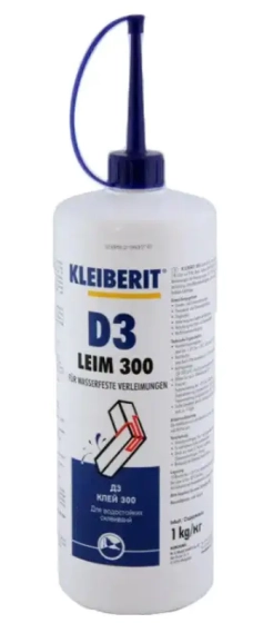 Клей ПВА столярный Kleiberit Leim 300.0 D3 1 кг. Германия.