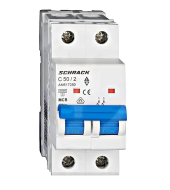 Автоматический выключатель SCHRACK AM 6kA 2P 50А тип С. Австрия.