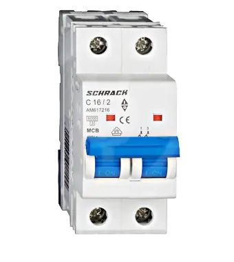 Автоматический выключатель SCHRACK AM 6kA 2P 16А тип С. Австрия.