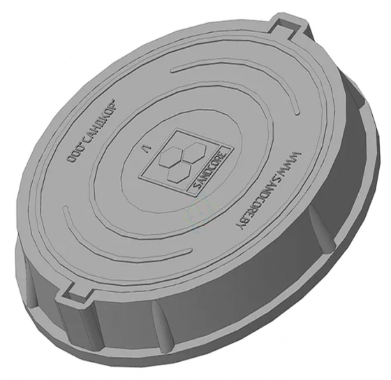 Люк полимерно-композитный легкий садовый A30 (серый). РБ.