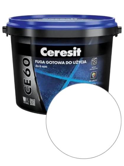 Фуга Ceresit CE 60 готовая к применению. Белая (01). 2 кг. Польша.