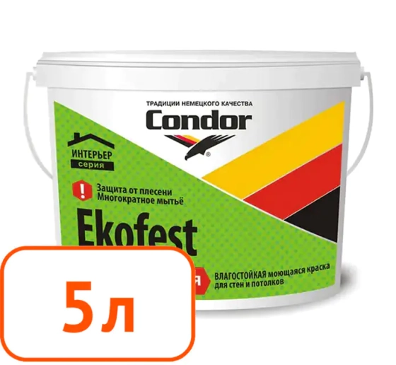 Condor Ekofest. Краска для кухни и ванной. РБ. 5 л.