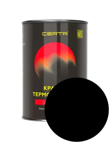 Эмаль термостойкая Certa Premium. Черная (RAL9004). 0,8 кг. РФ.