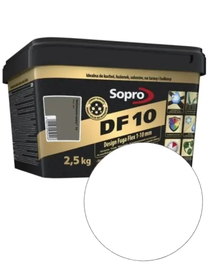 Фуга Sopro DF 10 №1050(10). Белая. 2,5 кг. Польша.