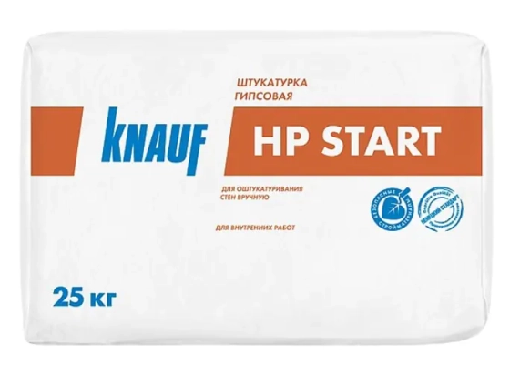 Штукатурка гипсовая KNAUF HP START. 25 кг. РФ.