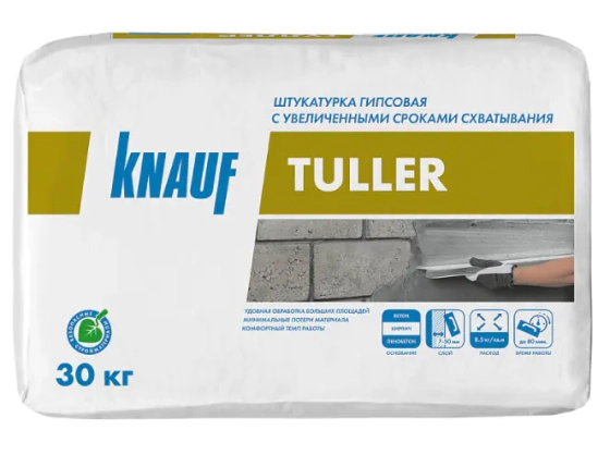 Штукатурка гипсовая ручного нанесения Knauf Туллер. 30 кг. РФ.