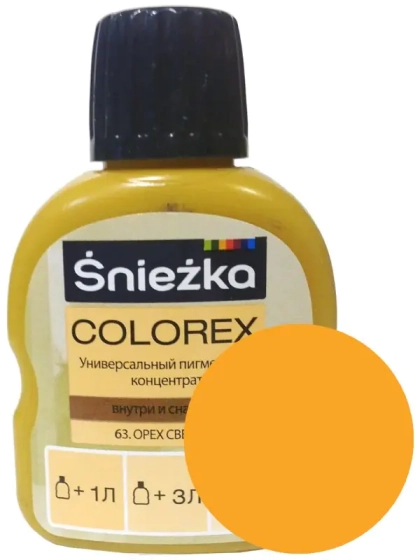 Колер Sniezka Colorex №63. Орех светлый. 100 мл. Польша.