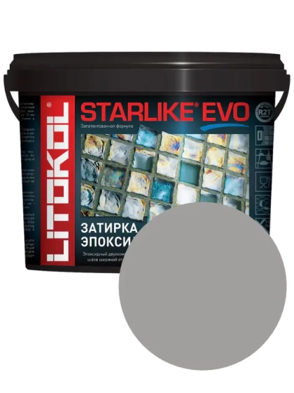 Эпоксидная фуга Litokol Starlike EVO S.110 Grigio Perla. 1 кг. РФ.