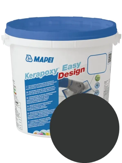Эпоксидная фуга Mapei KERAPOXY Easy DESIGN 120 (черный). 3 кг. Италия.