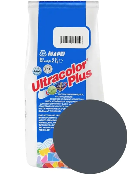 Фуга Mapei ULTRACOLOR PLUS №114 (антрацит). 2 кг. РФ.