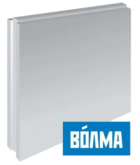 Гипсовая пазогребневая полнотелая плита ВОЛМА 667х500х80 мм. РФ.