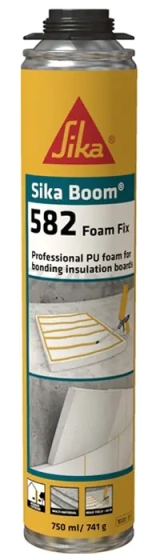 Клей-пена монтажная Sika Boom 582 Foam Fix под пистолет. 750 мл. РБ.