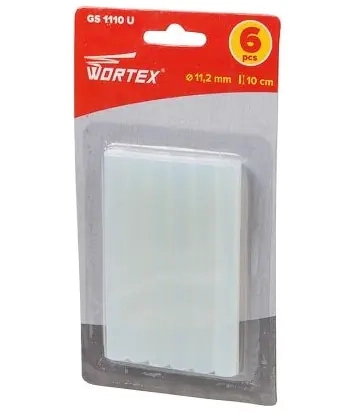 Стержни клеевые Wortex 11 мм. 6 шт. Китай.