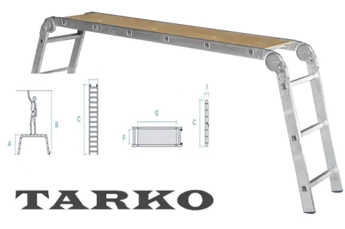 Рабочие подмости TARKO 7724003. 85 см. 3х6х3 ступени. РБ.