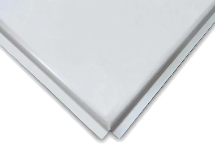 Панель потолочная алюминиевая Албес 600x600 мм. Матовая белая. РФ.