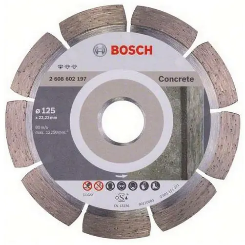 Круг алмазный сегментированный BOSCH 125 х 22 мм. Германия.