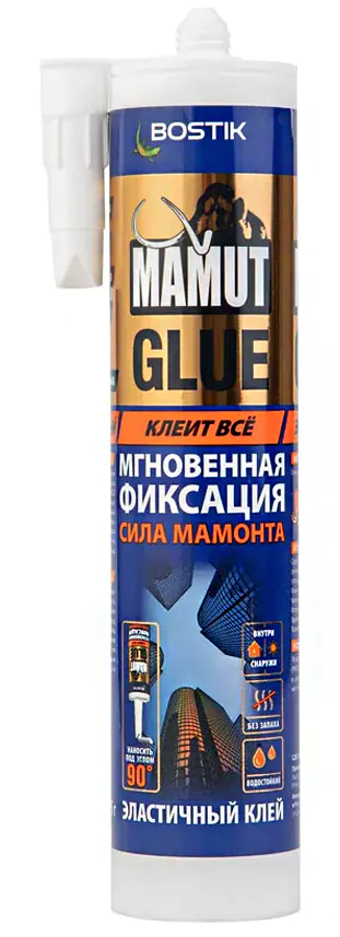 Клей монтажный Bostik Mamut Glue. 430 г. Белый. Турция.