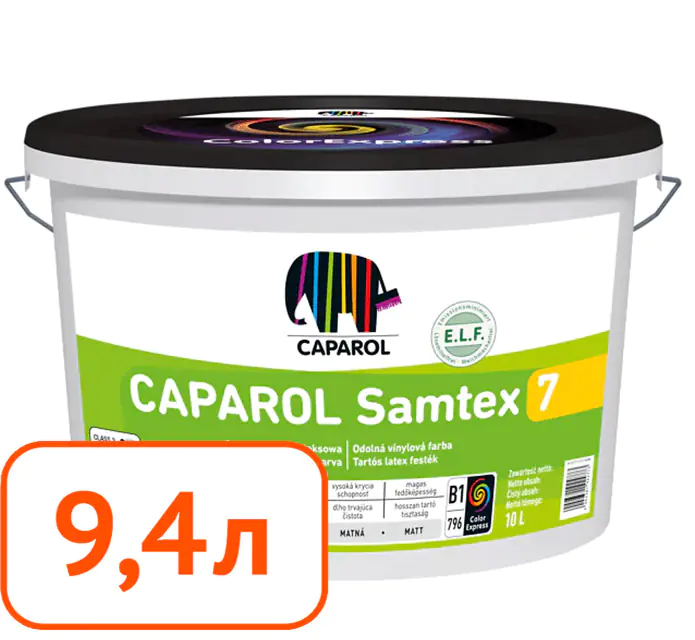 Caparol Samtex 12 Pro. Как выглядит Самтекс.