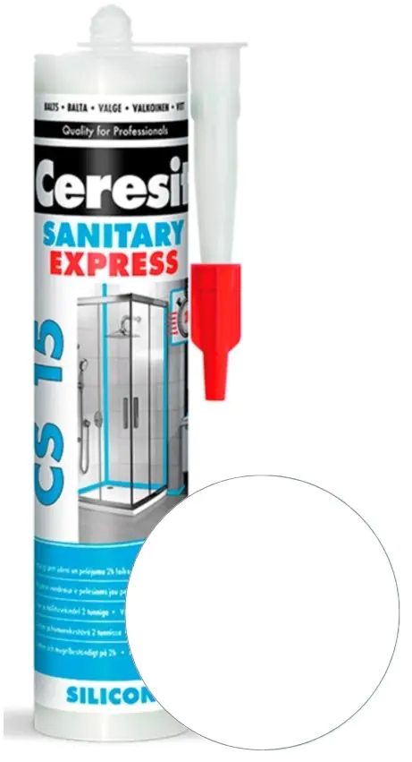 Герметик санитарный Ceresit CS 15 Express. 280 мл. Белый. Германия.