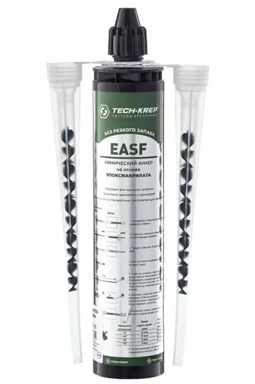 Химический анкер Tech-Krep EASF EPOXY 300 мл для высоких нагрузок. Турция.